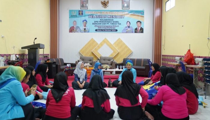 PT Timah Bekali Warga Binaan Lapas Perempuan Pangkalpinang dengan Keahlian Menjahit