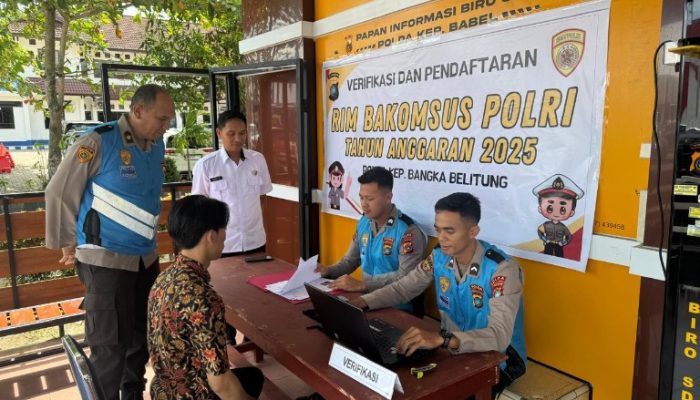 Pendaftaran Berakhir, 51 Peserta Terverifikasi Berhak Ikut Seleksi Rekrutmen Bakomsus di Polda Babel