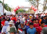 Semarak Pekan Sehat HUT ke-49 PT Timah di Belitung Timur, Ribuan Warga Ramaikan Jalan Sehat Untuk Merah Putih